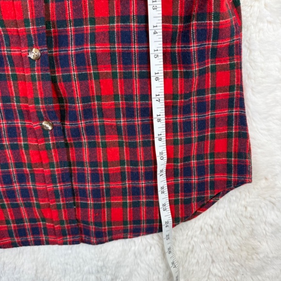 Appalachian Trail Vintage Wool Blend Flannel Plaid Button Up Shirt Red Men's XS - Picture 4 of 6